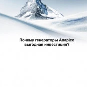 Почему генераторы Anapico выгодная инвестиция?
